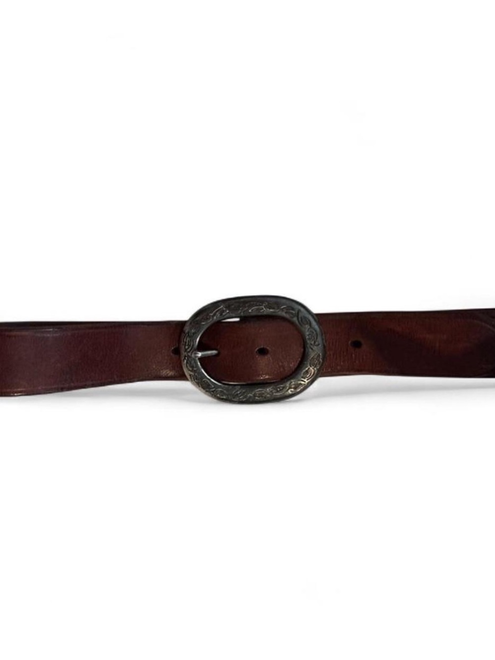 1980s vintage Gap leather belt with silver buckle